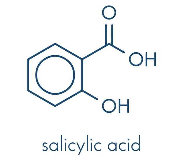 Strukturna formula salicilne kisline